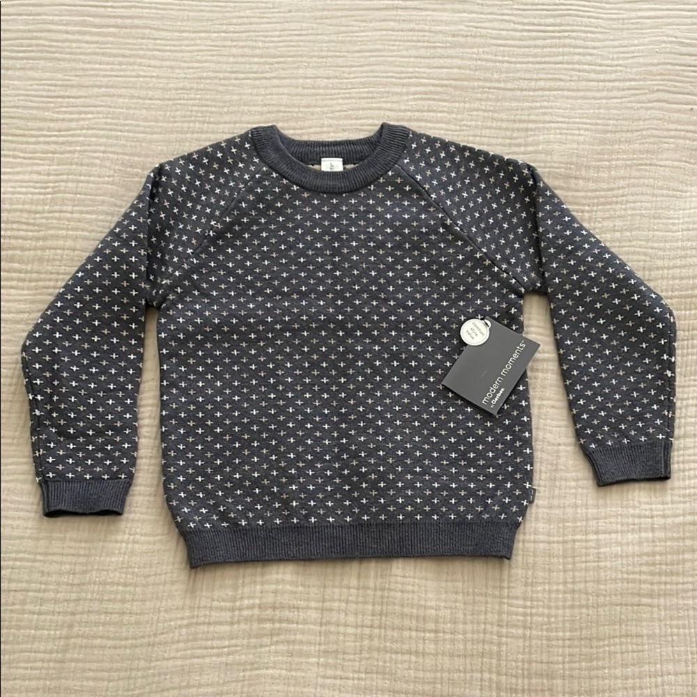 Boy’s Gray Patterned Sweater